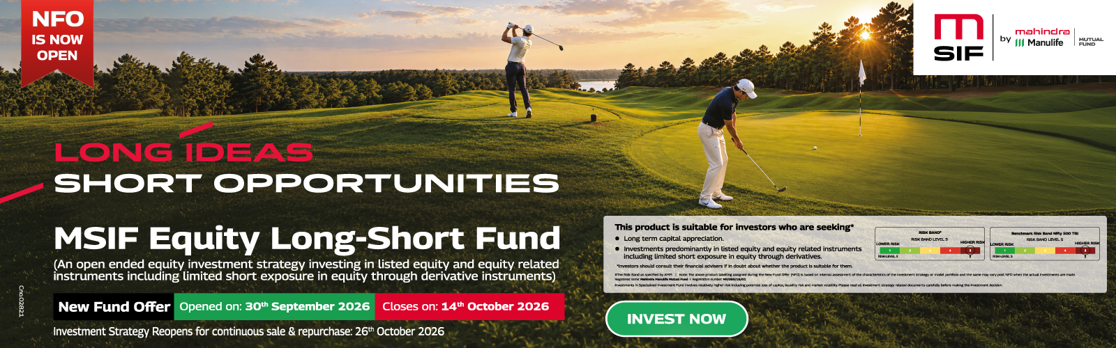 MSIF Equity Long-Short Fund - NFO open 30 Sep to 14 Oct 2026
